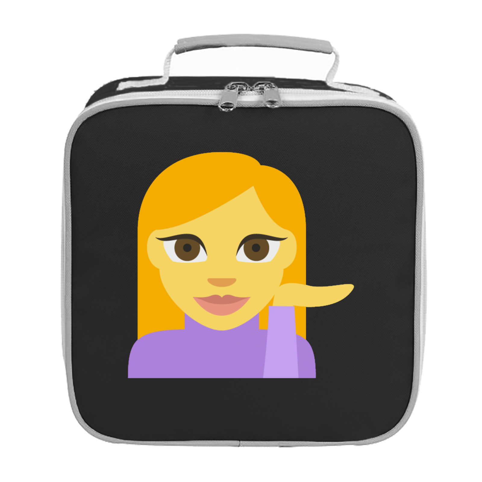 Emoji Information Desk Person Lunch Bag Available In Many Colours