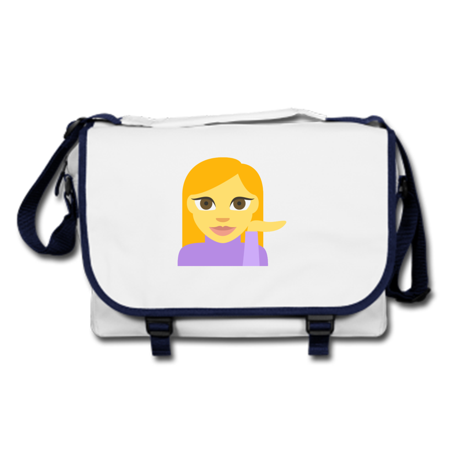 Emoji Information Desk Person Messenger Bag Available In Many