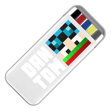 Picture of Dantdm Dan The Diamond Minecart Christmas Player Skin Face And White Text Stationery Set