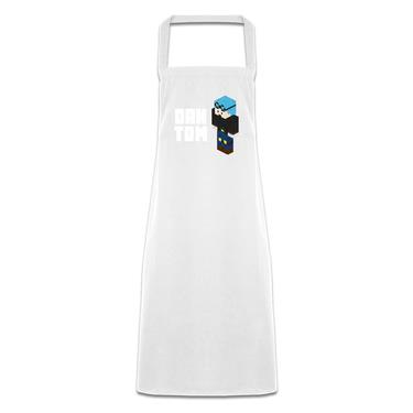 Picture of Dantdm Dan The Diamond Minecart Blue Hair Player Skin 3D Standing Left Pose And White Text Adult Apron