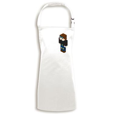 Picture of Dantdm Dan The Diamond Minecart Player Skin 3D Standing Left Pose And White Text Child Apron