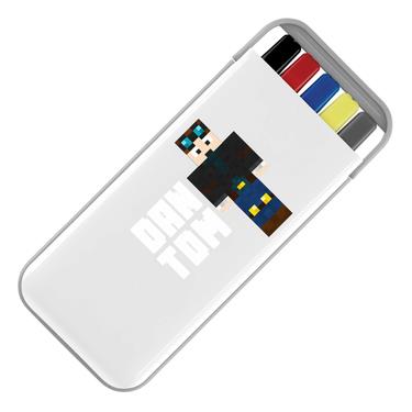 Picture of Dantdm Dan The Diamond Minecart Player Skin Standing Pose And White Text Stationery Set