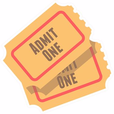 Picture of Emoji Admission Tickets Wall Sticker