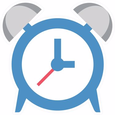 Picture of Emoji Alarm Clock Wall Sticker