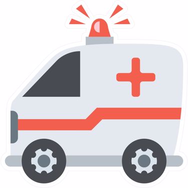 Picture of Emoji Ambulance Wall Sticker