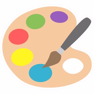 Picture of Emoji Artist Palette Wall Sticker