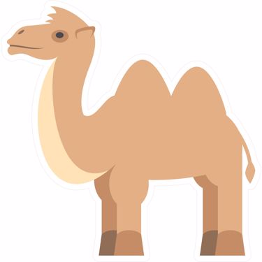 Picture of Emoji Bactrian Camel Wall Sticker