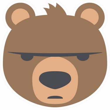 Picture of Emoji Bear Face Wall Sticker
