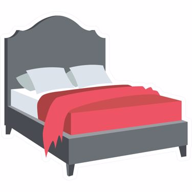 Picture of Emoji Bed Wall Sticker