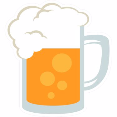 Picture of Emoji Beer Mug Wall Sticker