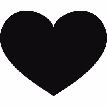 Picture of Emoji Black Heart Decal Sticker