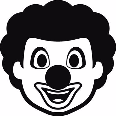 Picture of Emoji Clown Face Decal Sticker