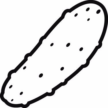 Picture of Emoji Cucumber Decal Sticker