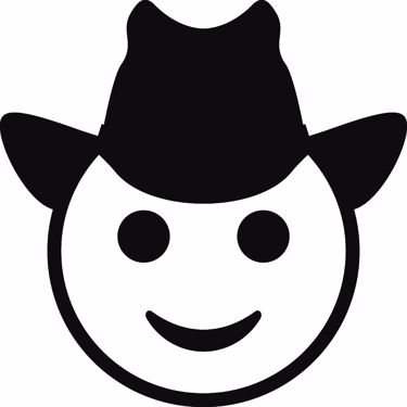 Picture of Emoji Face With Cowboy Hat Decal Sticker