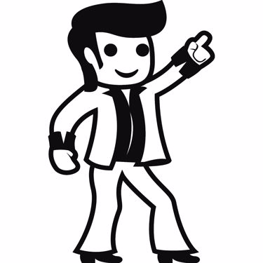 Picture of Emoji Man Dancing Decal Sticker