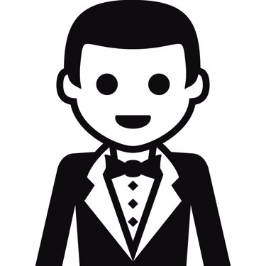 Picture of Emoji Man In Tuxedo Decal Sticker