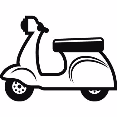 Picture of Emoji Motor Scooter Decal Sticker