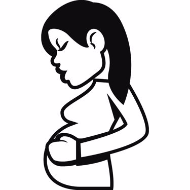 Picture of Emoji Pregnant Woman Decal Sticker