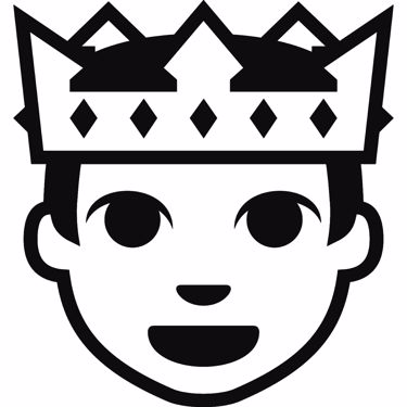 Picture of Emoji Prince Decal Sticker