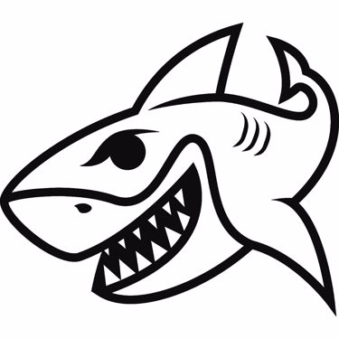 Picture of Emoji Shark Decal Sticker