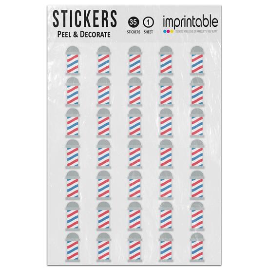 Picture of Emoji Barber Pole Sticker Sheet