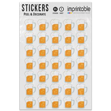 Picture of Emoji Beer Mug Sticker Sheet