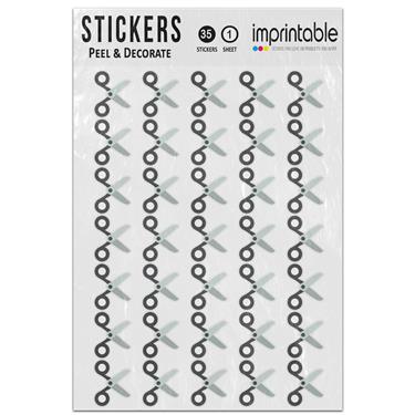 Picture of Emoji Black Scissors Sticker Sheet
