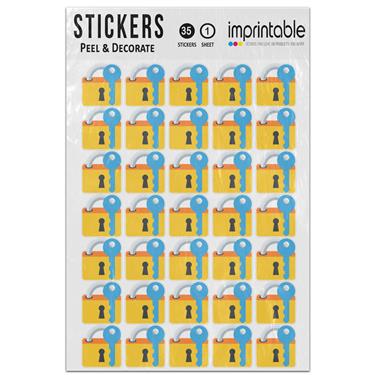 Picture of Emoji Closed Lock With Key Sticker Sheet