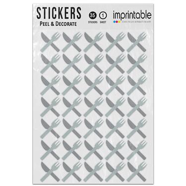 Picture of Emoji Fork And Knife Sticker Sheet