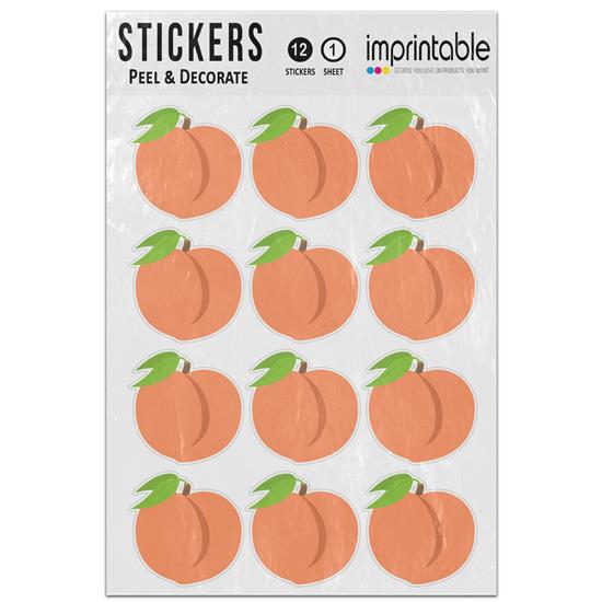 Peach Bum Emoji Decal, Removable