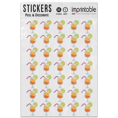 Picture of Emoji Tropical Drink Sticker Sheet