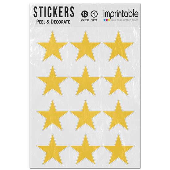 Emoji White Medium Star Sticker Sheet Animals & Nature. Imprintable