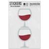 Picture of Emoji Wine Glass Sticker Sheet