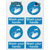 Picture of Wash Your Hands Blue Mandatory Hygiene Adhesive Vinyl Sign