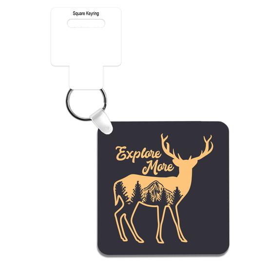 Free Deer Silhouette Keychain SVG PNG EPS DXF File