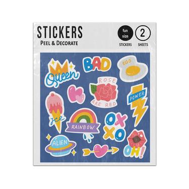 Picture of Alien Queen Egg Power Ros Lips Elements Collection Sticker Sheets Twin Pack