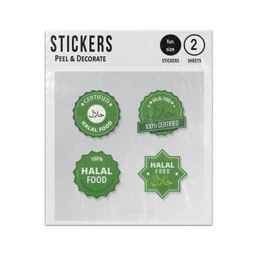 Picture of Arabic Halal Food Quran Emblems Sticker Sheets Twin Pack