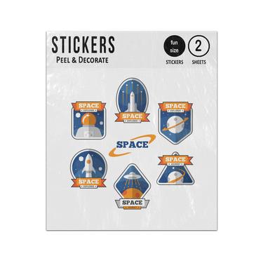 Picture of Astronaut Planet Rocket Ufo Space Set Collection Sticker Sheets Twin Pack