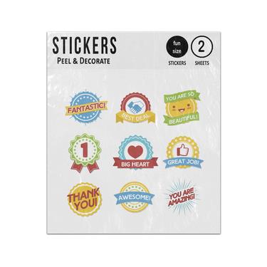 Picture of Awards Compliments Reward Merit Achievements Sticker Sheets Twin Pack