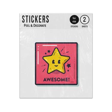 Picture of Awesome Gold Star Reward Award Sticker Sheets Twin Pack
