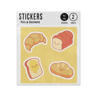 Picture of Bakery Pastries Bread Cartoon Characters Sticker Sheets Twin Pack