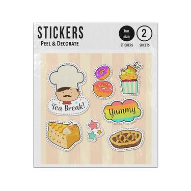 Picture of Baking Chef Desserts Set Collection Sticker Sheets Twin Pack