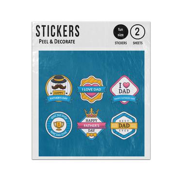 Picture of Best Dad Ever Love Dad Happy Collection Sticker Sheets Twin Pack