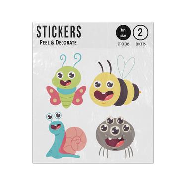 Picture of Cartoon Bug Bumblebee Snail Butterfly Spider Collection Sticker Sheets Twin Pack