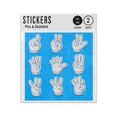 Picture of Cartoon Finger Numbers Collection Sticker Sheets Twin Pack