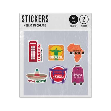 Picture of Collection Of Holiday Badges Around The World Sticker Sheets Twin Pack