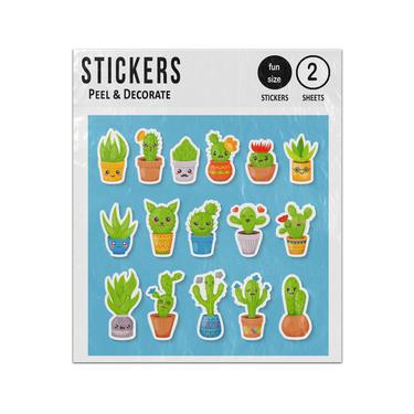 Picture of Collection Of House Plants Cacti Cactus Sticker Sheets Twin Pack