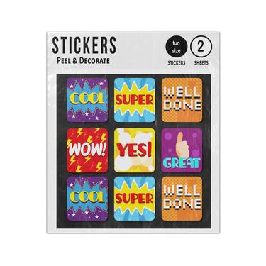 Picture of Cool Super Well Done Wow Yes Great Words Collection Sticker Sheets Twin Pack