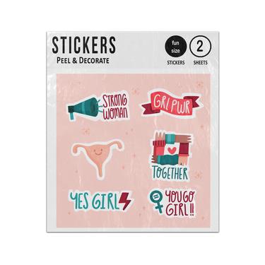 Picture of Cute Feminist Quotes Sticker Sheets Twin Pack