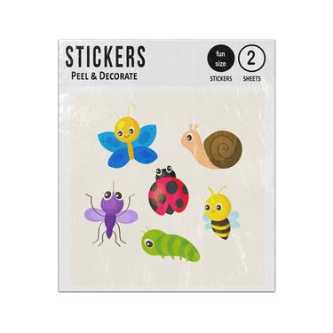 Picture of Cute Hand Drawn Insects Sticker Sheets Twin Pack